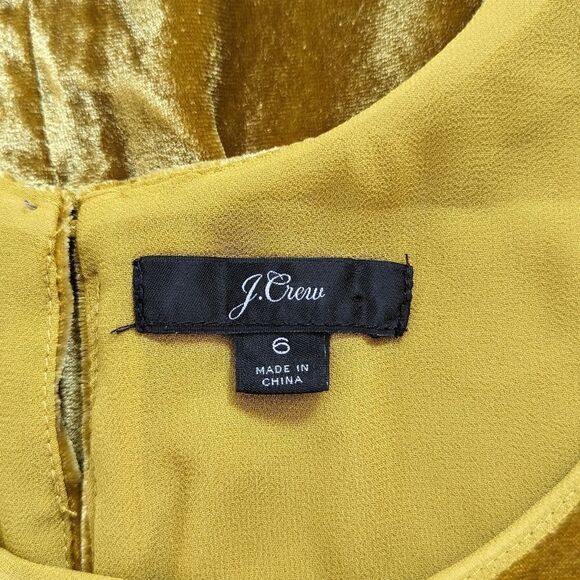 J. Crew Vintage Gold Pullover Sleeveless Velvet Top 6 Coastal Cowgirl Boho - Picture 2 of 15